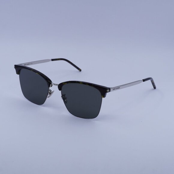 Saint Laurent SL340 002 Sunglasses Havana/Gold Browline Frame, Grey Lenses - Picture 8 of 11